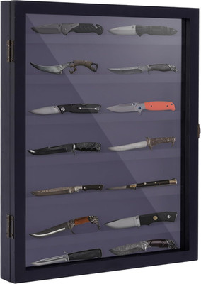 Pocket Knife Display Case - Knife Display Case for Wall, Acrylic Lockable Displa