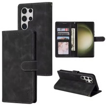 Samsung Galaxy S9 Case Flip Folding Soft Touch Leather Feel New