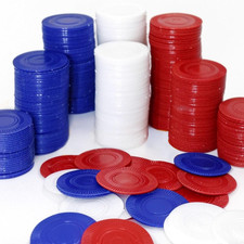Lot of 300, Plastic Poker Chips for Kids Game Play, Learning Math Counting, Bing