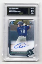 2022 Bowman Chrome Charlie Welch CPACW Autograph Rookie GMA GEM Mint 10