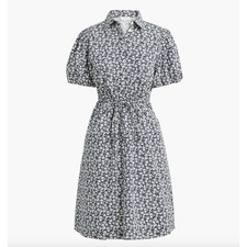 J.Crew Short Sleeve Collared Mini Dress Cotton Cottage Floral Ditsy US 2 NWT