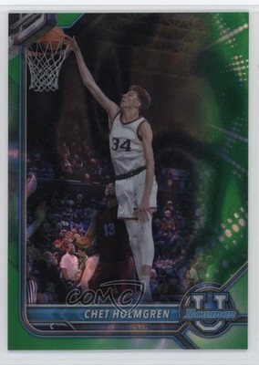 2021-22 Bowman U Green Lava Refractor 9/99 Chet Holmgren #89 xu4