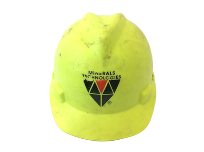 #ad #ad Vintage Used Minerals Technologies Yellow Green HiViz V Gard MSA Medium Hardhat $45.50