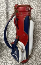 Vintage Leather Ben Hogan Red/White/Blue Golf Bag Logo