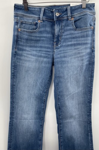 American Eagle MEDIUM BRIGHT INDIGO Women's Next Level Bootcut Jean, US 6 Reg - Picture 2 of 4