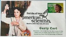 BDAOCITW KSC Cachets 4224 Gerry Cori American Scientist 3rd Woman Nobel Prize 