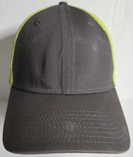 New Era 39THIRTY Mesh Back Flex Stretch Fitted Hat Blank Cap, Gray Cyber Green