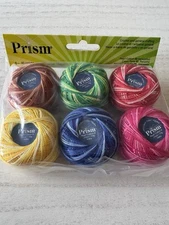 DMC Prism Pearl Cotton Thread~Size 8~Variegated Colors for Crochet/Crafts~6/pkg