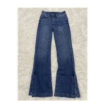 Judy Blue Los Angeles Women  s Flared Jeans Blue Medium Wash Mid Rise 7/28