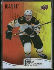 2021-22 Upper Deck Allure Brad Marchand Rainbow Orange-Yellow #R-91 Bruins
