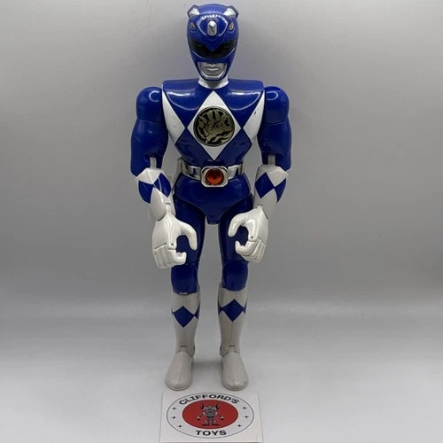 Vintage Mighty Morphin Power Rangers 1993 Blue Ranger 8" Action Figure Bandai