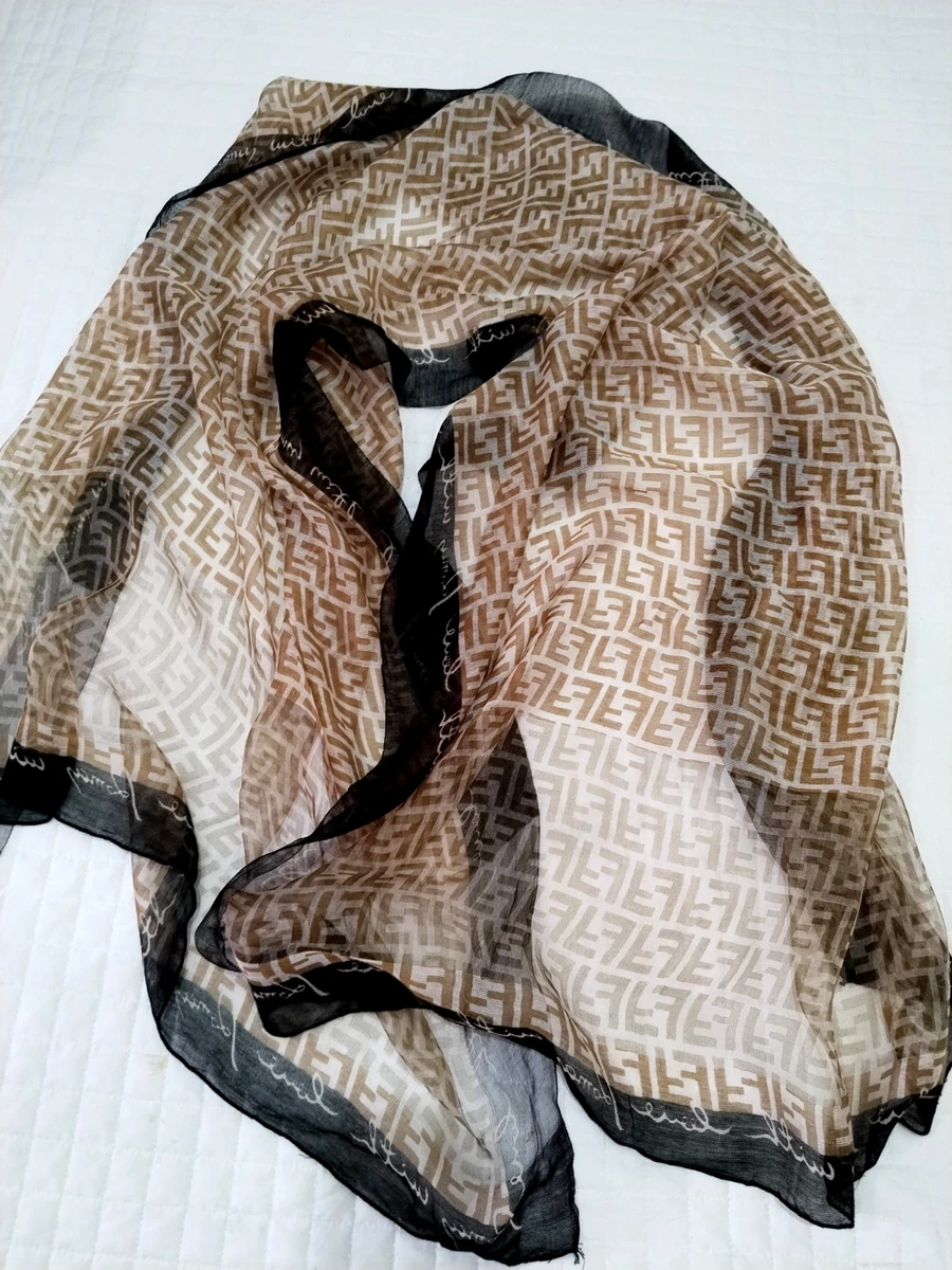 Fendi Silk Scarves & Wraps Brown for Women for sale | eBay