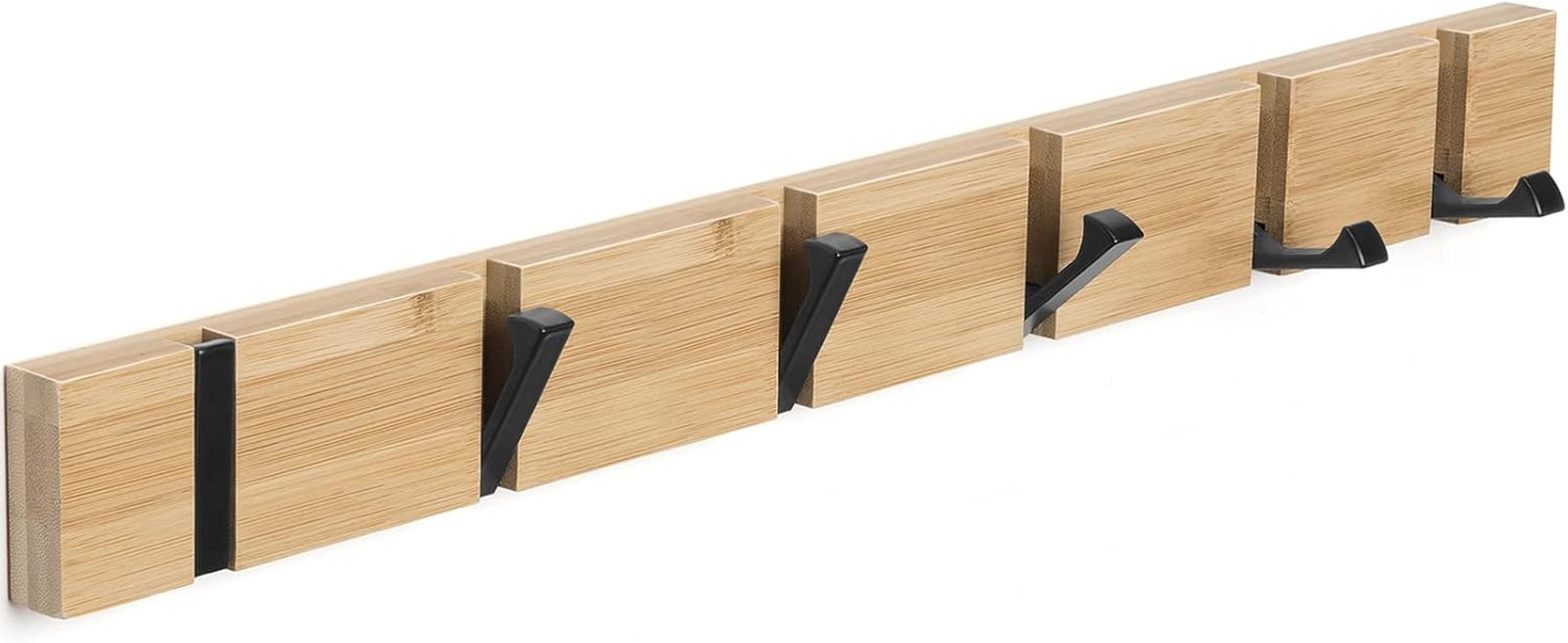 Appendiabiti Muro Legno 6 Ganci Retrattili | Attaccapanni Casa Dolce Casa
