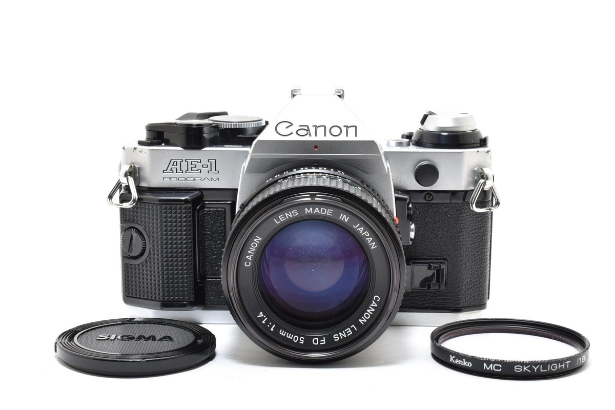 【良品】Canon AE-1 PROGRAM＆New FD 50mm f1.4 Excellent+5] Canon AE-1 Program Film Camera New FD 50mm F/1.4 Lens
