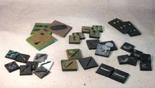32 Used Square and Rectangular Bases for DND D D or Warhammer Miniatures