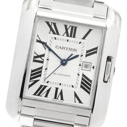 CARTIER Tank Anglaise LM W5310009 Date Silver Dial Automatic Men's Watch_943411