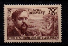 FRANCE N° 437 DE 1939 POUR LES CHOMEURS INTELLECTUELS - CLAUDE DEBUSSY - NEUF**
