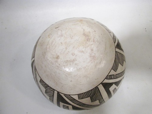 Antique Acoma Pueblo Pottery 7.25” Olla Bowl New Mexico Native American - Imagen 13 de 17