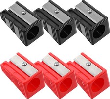 6 PCS Carpenter Pencil Sharpener, Pencil Sharpener Handheld Stainless Steel Larg