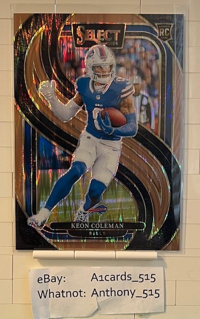 Keon Coleman - 2024 Select Premier Level - Copper Flash Prizm 160/299 - Bills