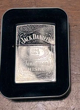 2002 Jack Daniels Zippo Lighter Old No. 7 Tennessee Whiskey  -Unfired In Box