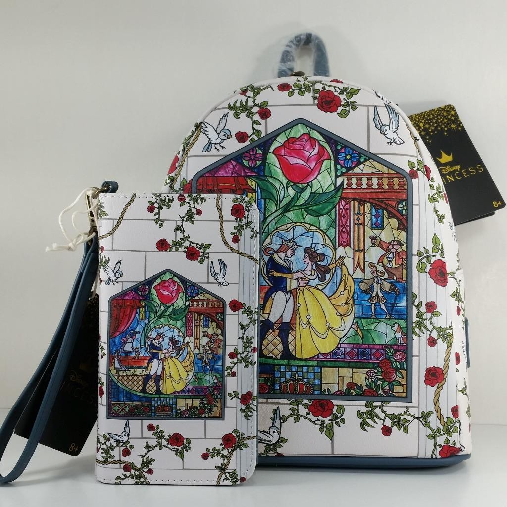 beauty and the beast rose mini backpack Loungefly Disney Belle Roses Loungefly Disney Beauty And The