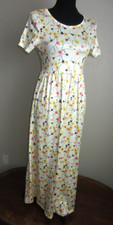 NWOT Women's Floral Short Sleeve Elastic Waist Maxi Dress Size M