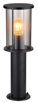 GLOBO GRACEY Außenleuchte Edelstahl schwarz matt, 1x E27, IP54, 45 cm, rund, 60