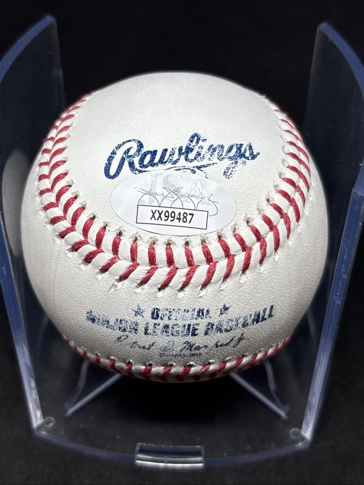 MIKE TROUT AUTOGRAPHED HAND SIGNED OFFICIAL MAJOR BASEBALL JSA AUTHENTICATED - Image 2 of 2