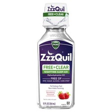 ZzzQuil, Nighttime Sleep Aid Liquid, Free of Alcohol  Artificial Dyes, 50...