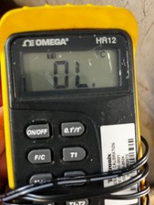 4cc  Omega HH12  Digital Thermometer with case - TESTED, WORKS