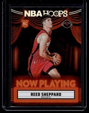 2024-25 Hoops Now Playing Holo SP Reed Sheppard RC Houston Rockets #19