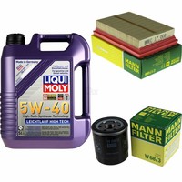 Mann Inspektionspaket 5L Liqui Moly 5W-40 FüR Toyota Yaris 1.5 Hybrid 1.0 Aygo