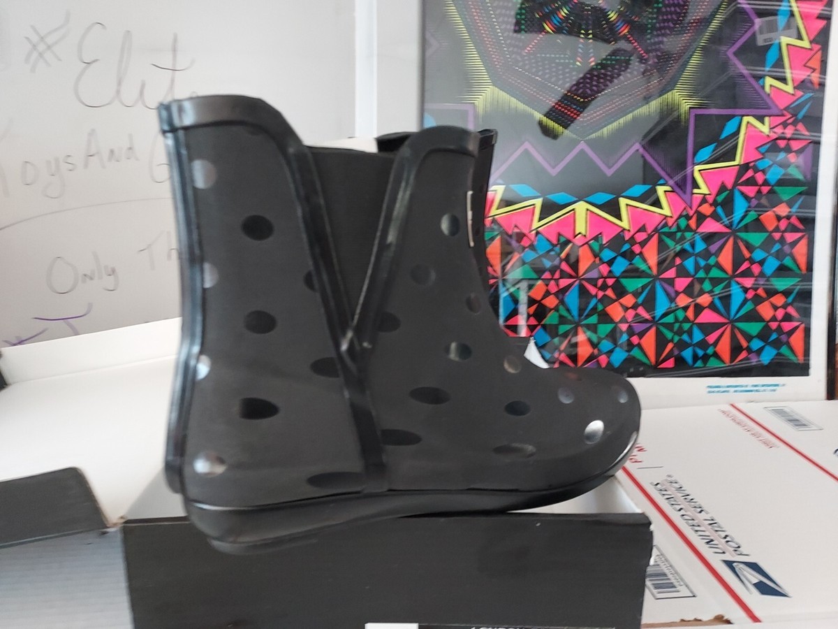 London Fog Piccadilly Rain Boots, Women's Size M,BLACK SHINY DOTS ,☆#00r