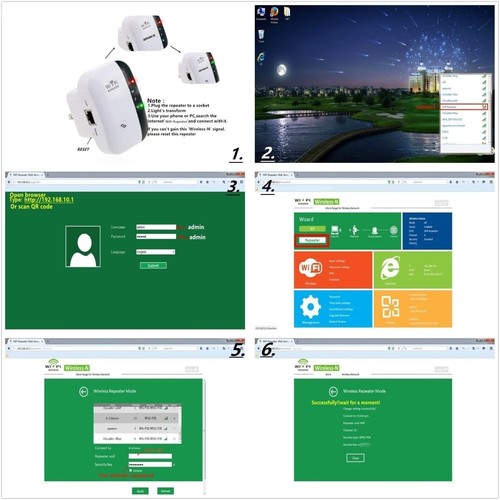 2 pack - WiFi Range Extender, Wireless-N Mini Repeater 2.4G LAN AP - Bild 7 von 7