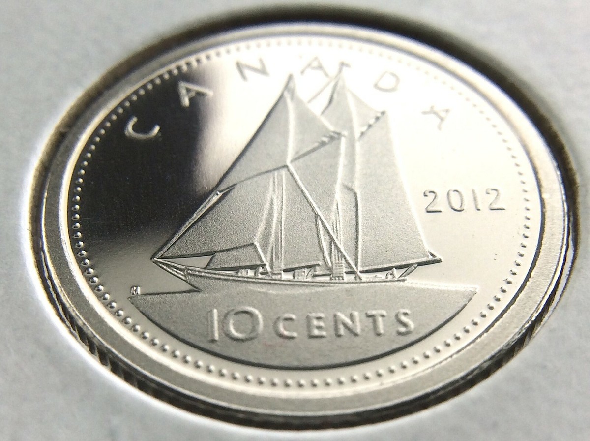 2012 Canada 10 Cents Dime Proof Uncirculated Canadian Fine 9999
