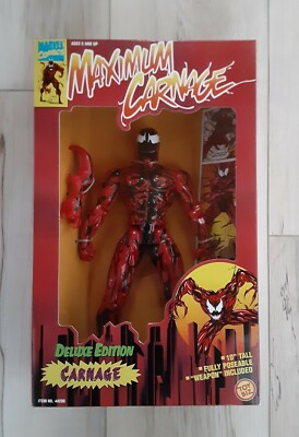 1994 10'' MAXIMUM CARNAGE DELUXE EDITION MARVEL COMIC TOYS NIB TOY BIZ