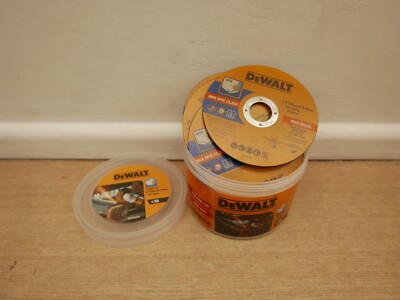 DeWALT DT20597 50 x 115 mm Inox Edelstahl Winkelschleifer Trennscheiben + Wanne