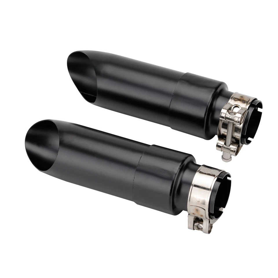 2 tubos de escape antideslizantes para Harley Davidson Iron 883 2014-2020 negros Foto 3 de 4