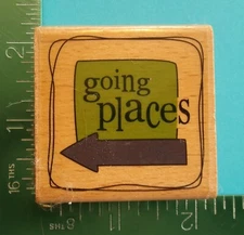 GOING PLACES ARROW Rubber Stamp by Studio G