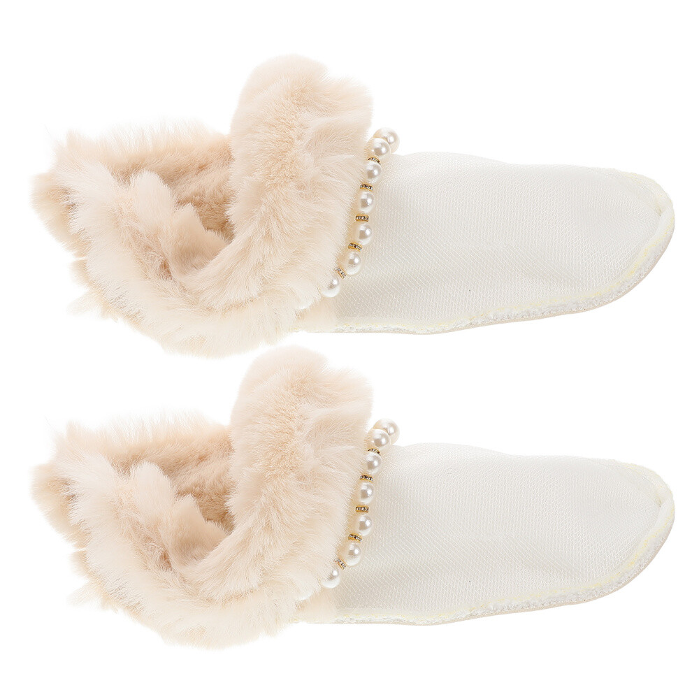 APL 1 paio di solette per scarpe calde forate solette per scarpe lanugine pantofole 