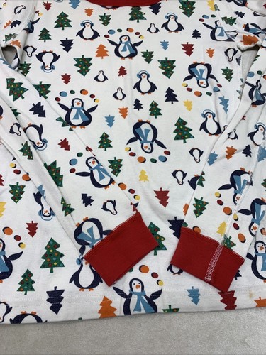 HANNA ANDERSSON Penguin Juggler Christmas Trees Pajamas 160 sz 14 PJs org cotton - Picture 5 of 12