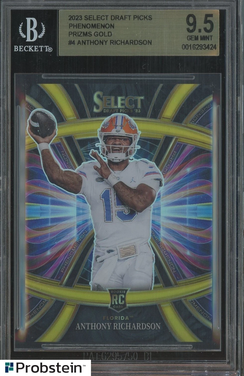 Anthony Richardson Panini Select Draft Picks Phenomenon #PHAR Gold