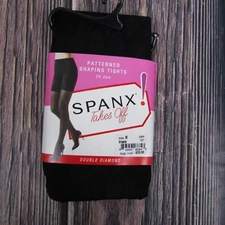 SPANX Takes Off NEW Black Size E Patterned Shaping Tights 2307 Shapewear