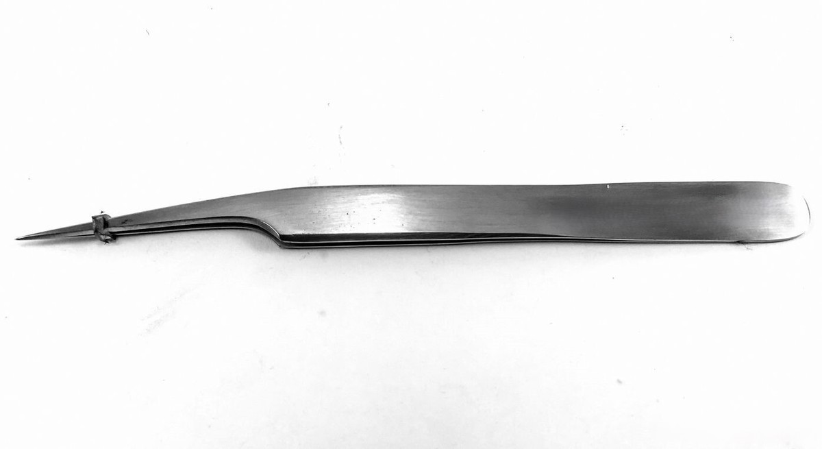 Produktbild von Präzisions-Pinzette Nr. 7, 12cm, Aus Edelstahl - Für Uhrmacher, Labor & Hobby
