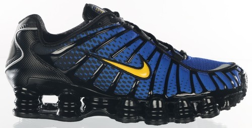 IB7670-001 Nike Shox TL Black Varsity Maize Metallic Silver Lyon