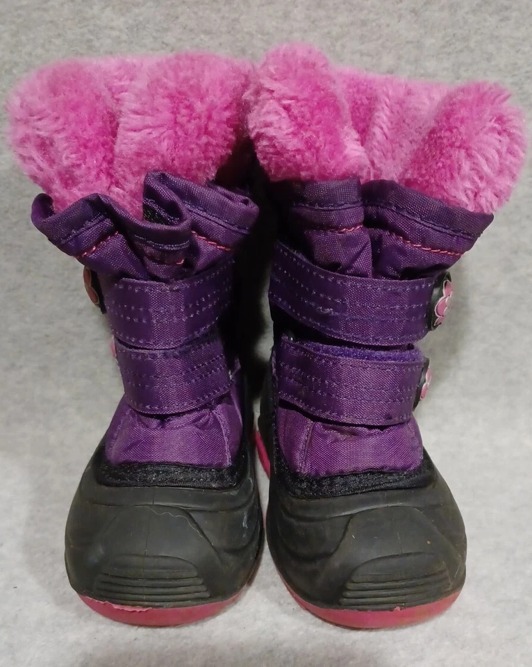 Kamik зимние снег ботинки ребенка ясельного возраста размер 5 фиолетовый розовый искусственного меха - Изображение 3 из 4