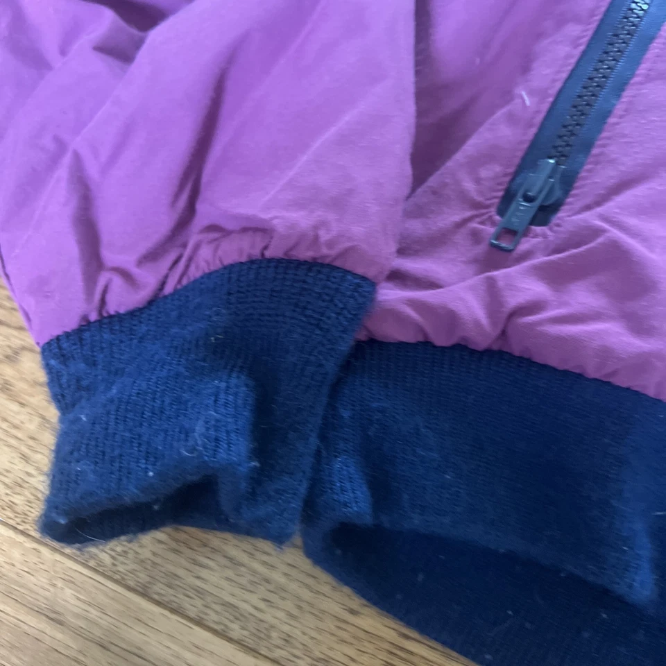 Chaqueta Bomber Mujer Vintage Años 80 Forrada a Cuadros Lana EE. UU. Y2K Talla Grande Berry Foto 4 de 4