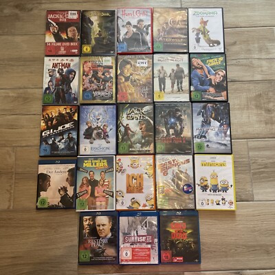 DVD    Paket Jacky Chan Von Diesel Filme Blue Ray 19 Stück