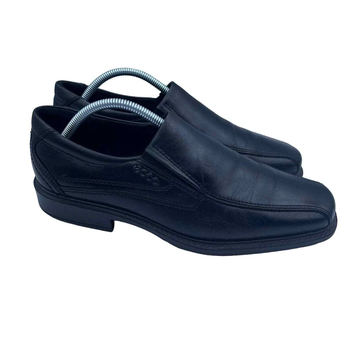 Lave Udholdenhed Kabelbane ecco New Jersey Slip On Leather Loafer Shoes Dress Black Mens Size 41 7 7.5  | eBay